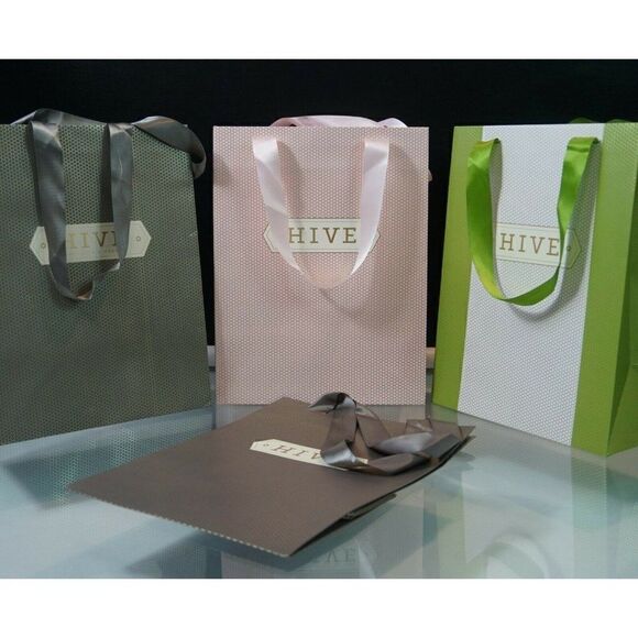 Hive Boutique Store West Palm Beach Florida Totes 4 Paper Gift Bags Rope Handle - Picture 1 of 9
